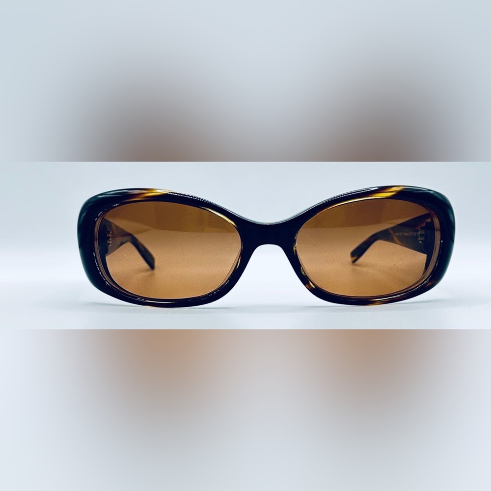 Oliver Peoples Tortoiseshell Brown Oval Sunglasses - Picture 3 of 8